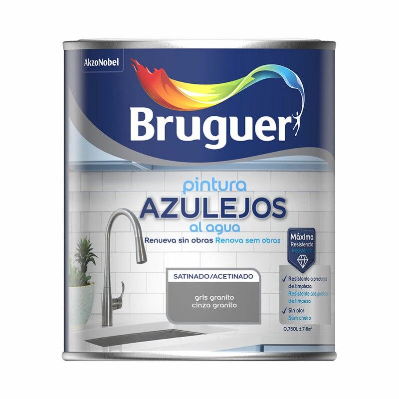 Pittura Bruguer Grigio Granito 750 ml Mattonella e piastrella