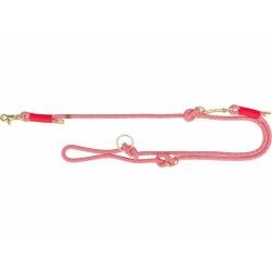 Guinzaglio regolabile per cane Trixie Soft Rope Rosso Crema XS S XS/S