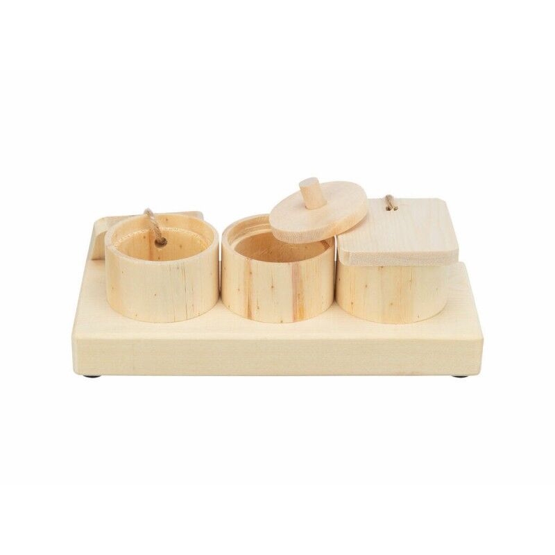 2-In-1 Treat Dispenser Toy for Pets Trixie Wood 15 × 4,5 × 6 CM