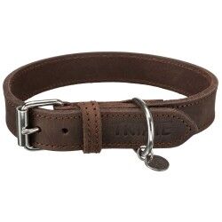 Dog collar Trixie Rustic Dark brown M 37-44 cm