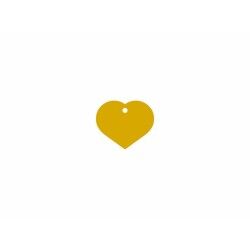 Identification plate Imarc Heart Yellow Golden