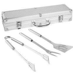 Kit di Utensili per Barbecue con Custodia Barbacoa Acciaio inossidabile 37 x 10 x 8 cm