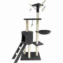 Scratching Post for Cats Jipsy Dark Grey Plush Wood (1 Unit)