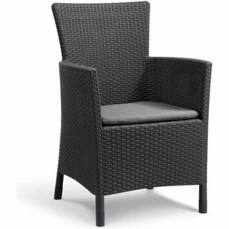 Poltrona da giardino Allibert by KETER 215526 Grigio Grafite Rattan 62 x 60 x 89 cm