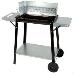 Barbecue a Carboni con Ruote Aktive Metallo smaltato 90 x 85 x 32 cm Nero