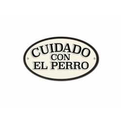 Distintivo Magnet & Steel Cuidado con el Perro 16,3 x 9,5 cm