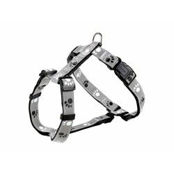 Dog Harness Trixie Silver Reflect Black Grey S/M