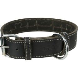 Dog collar Trixie Heartbeat Black L 47-55 cm