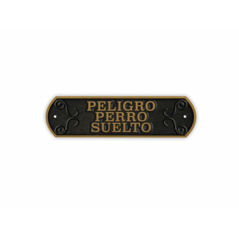 Badge Magnet & Steel Peligro perro Suelto 24 x 7,2 cm