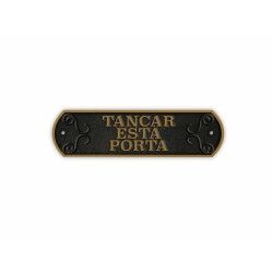 Distintivo Magnet & Steel Tancar Esta Porta 24 x 7,2 cm