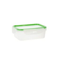 Lunch box Quid Greenery 1 L Transparent Plastic 13 x 18 x 6,8 cm - 1 L (4 Units) (Pack 4x)