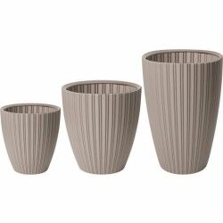 Plant pot Garden ID Fancy Brown Taupe Polyethylene 40 x 42 cm