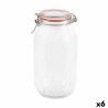 Jar La Mediterránea Hermetic Glass 2 L (6 Units)