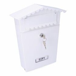 Cassetta della posta EDM 85802 House Bianco Acciaio 21 x 6 x 30 cm