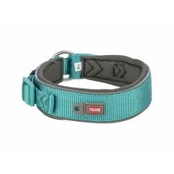 Dog collar Trixie Premium Graphite Light Blue S/M 33-42 cm