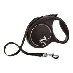 Dog Lead Flexi BLACK DESIGN 5 m Size M Silver