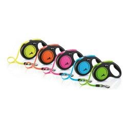 Guinzaglio per Cani Flexi NEW NEON 5 m Taglia S Verde