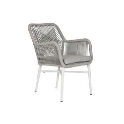 Garden sofa Home ESPRIT White Grey Aluminium synthetic rattan 57 x 63 x 84 cm