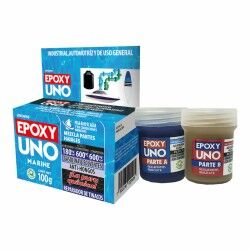 Adesivo epossidico bicomponente Fusion Epoxy Black Label Unom98 Universale Blu Marino 100 g