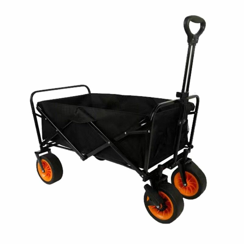 Marbueno Folding Multi-Purpose Trolley Steel 200 KG Black Garden, Beach, Camping 86X50X59 cm