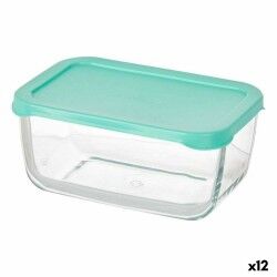 Porta pranzo Pasabahce Snow Verde Trasparente Vetro Polietilene 790 ml 16,3 x 7,4 x 11,4 cm (12 Unità)