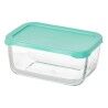 Porta pranzo Pasabahce Snow Verde Trasparente Vetro Polietilene 790 ml 16,3 x 7,4 x 11,4 cm (12 Unità)