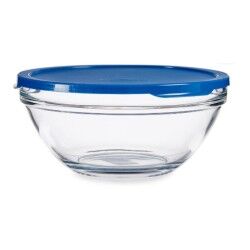 Porta Pranzo Rotondo con Coperchio Pasabahce Chefs Azzurro 2,5 L 23,7 x 10,1 x 23,7 cm (4 Unità)