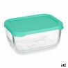 Porta pranzo Pasabahce SNOW BOX Verde Trasparente Vetro Polietilene 420 ml 12,5 x 6 x 9,5 cm (12 Unità)