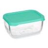 Porta pranzo Pasabahce SNOW BOX Verde Trasparente Vetro Polietilene 420 ml 12,5 x 6 x 9,5 cm (12 Unità)