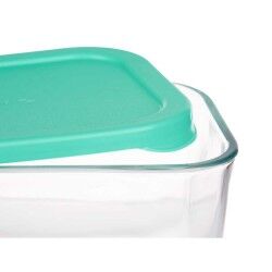 Porta pranzo Pasabahce SNOW BOX Verde Trasparente Vetro Polietilene 420 ml 12,5 x 6 x 9,5 cm (12 Unità)