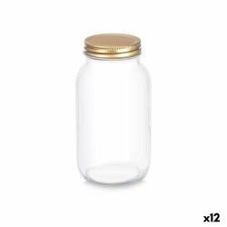 Jar Vivalto LGMS01-PK Transparent Golden 950 ml (12 Units)