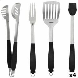 Set Utensili da Barbecue Aktive 4 Pezzi Barbecue Acciaio inossidabile 10 x 42 x 4 cm (4 Unità)