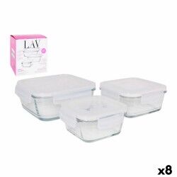 Set di 3 scatole porta pranzo LAV Cristallo (8 Unità) (3 pcs)