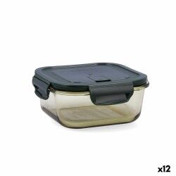 Hermetic Lunch Box Bidasoa Infinity Squared 800 ml Yellow Glass (12 Units)