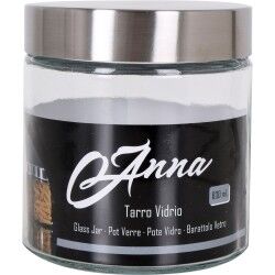 Jar Anna 830 ml Glass Steel (24 Units)