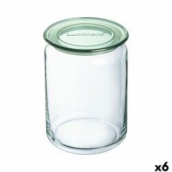 Jar Luminarc Pure Jar Green Glass 1 L (6 Units)