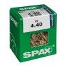 Scatola a viti SPAX Yellox Legno Testa piatta 125 Pezzi (4 x 40 mm)