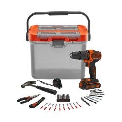 Drill and accessories set Black & Decker bcksb05-qw 18 V