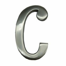 Letter EDM C Matt Nickel silver (10 cm)