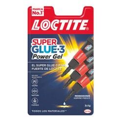 Adesivo Istantaneo Loctite Super Glue-3 Power Gel Mini Trio 3 Unità (1 g)