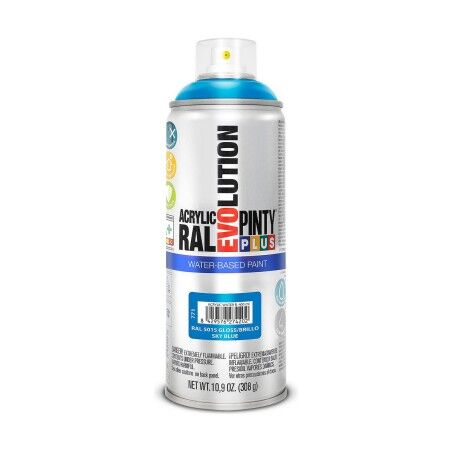 Vernice spray Pintyplus Evolution RAL 5015 Base d'acqua Sky Blue 400 ml