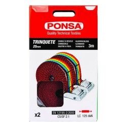 Ratchet Ponsa 027,048,025,920 Multicolour 25 mm x 3 m 2 Units