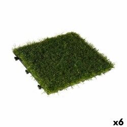 Piastrella ad Incastro Ibergarden G004 Verde Plastica 30 x 3,5 x 30 cm Prato (6 Unità)